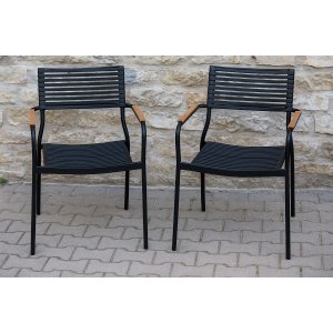 Trädgårdsstol - Pino | Svart/Brun