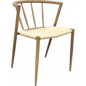 Stilren utestol i ekfinish med rep – Bella