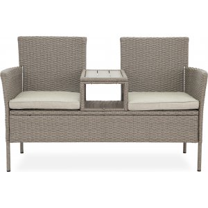 Duosoffa för två personer med sidobord