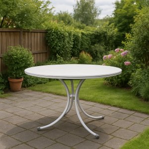 Holmsund bord runt Ø130 cm vit