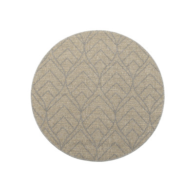 Fiore rund beige - matta med gummibaksida