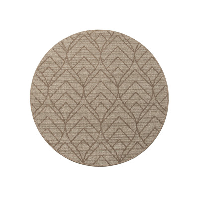 Fiore rund linen - matta med gummibaksida