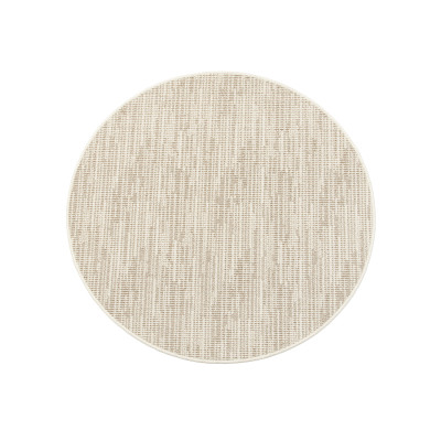 Passo rund beige - matta med gummibaksida