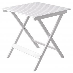 Wilma matbord 65 x 65 cm - Vit + Rengöringsspray för utemöbler