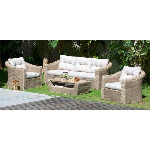 Utegrupp natur / offwhite - Saint Tropez + Textilimpregnering för utemöbler