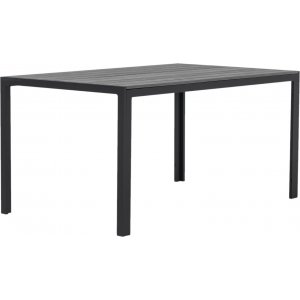 Las Vegas utebord 150x90 cm - Svart / Grå aintwood + Textilimpregnering för utemöbler