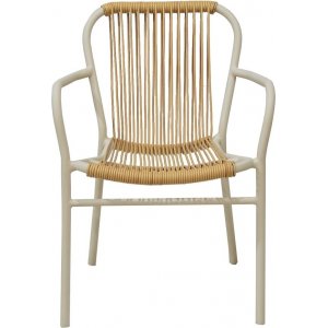 Motala karmstol - Karmstol natur/vit + Rengöringsspray för utemöbler