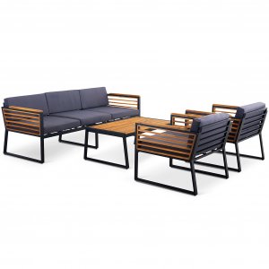 Loungegrupp i akacia | Duvholmen + Textilimpregnering för utemöbler