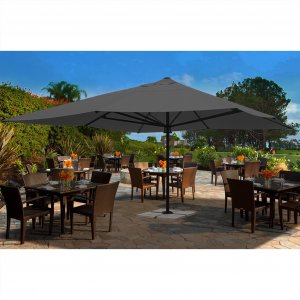 Fyrkantigt premium-parasoll - 5x5m + Textilimpregnering för utemöbler