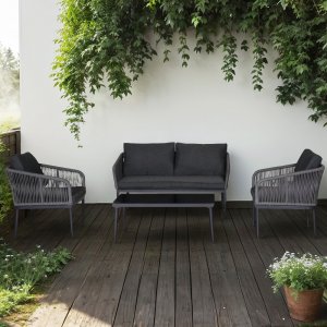 Molde - loungegrupp med bord + Rengöringsspray för utemöbler