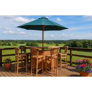 Bargrupp för trädgården - Förlängningsbar 97/180 cm + Rengöringsspray för utemöbler