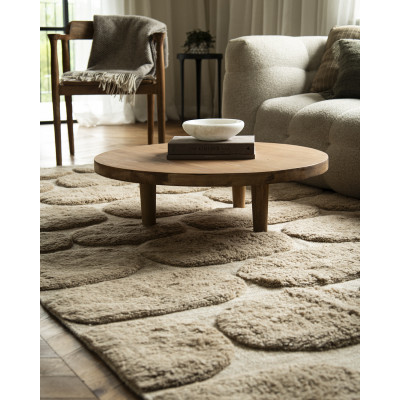 Noho beige - handvävd ullmatta