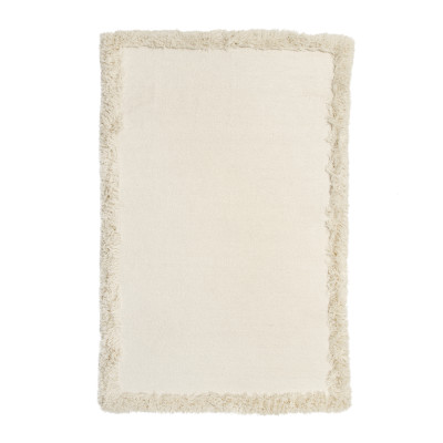 Ramen vit - handvävd ullmatta