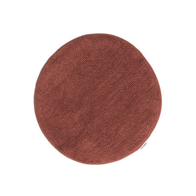 Bris rund burgundy  - badrumsmatta