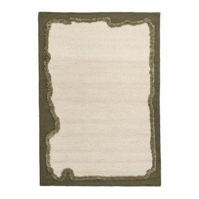 Sisak grön - handtuftad ullmatta