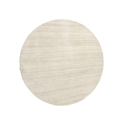 Muddus rund ivory - handvävd ullmatta