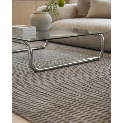 Jelling grey - handvävd ullmatta