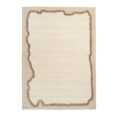 Sisak beige - handtuftad ullmatta