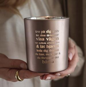 Ljuslykta Tro på dig själv - Majas lyktor/ Barncancerfonden