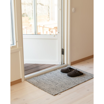 Kolding dörrmatta medium grey - handvävd ullmatta