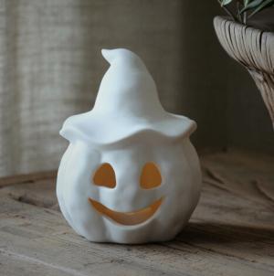 Happy Pumpkin m hatt, ljuslykta - Majas lyktor/ Barncancerfonden